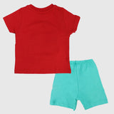 Jigsaw Short-Sleeved Pajama - Ourkids - Rosso