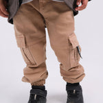 Khaki Cargo Pants - Ourkids - Playmore