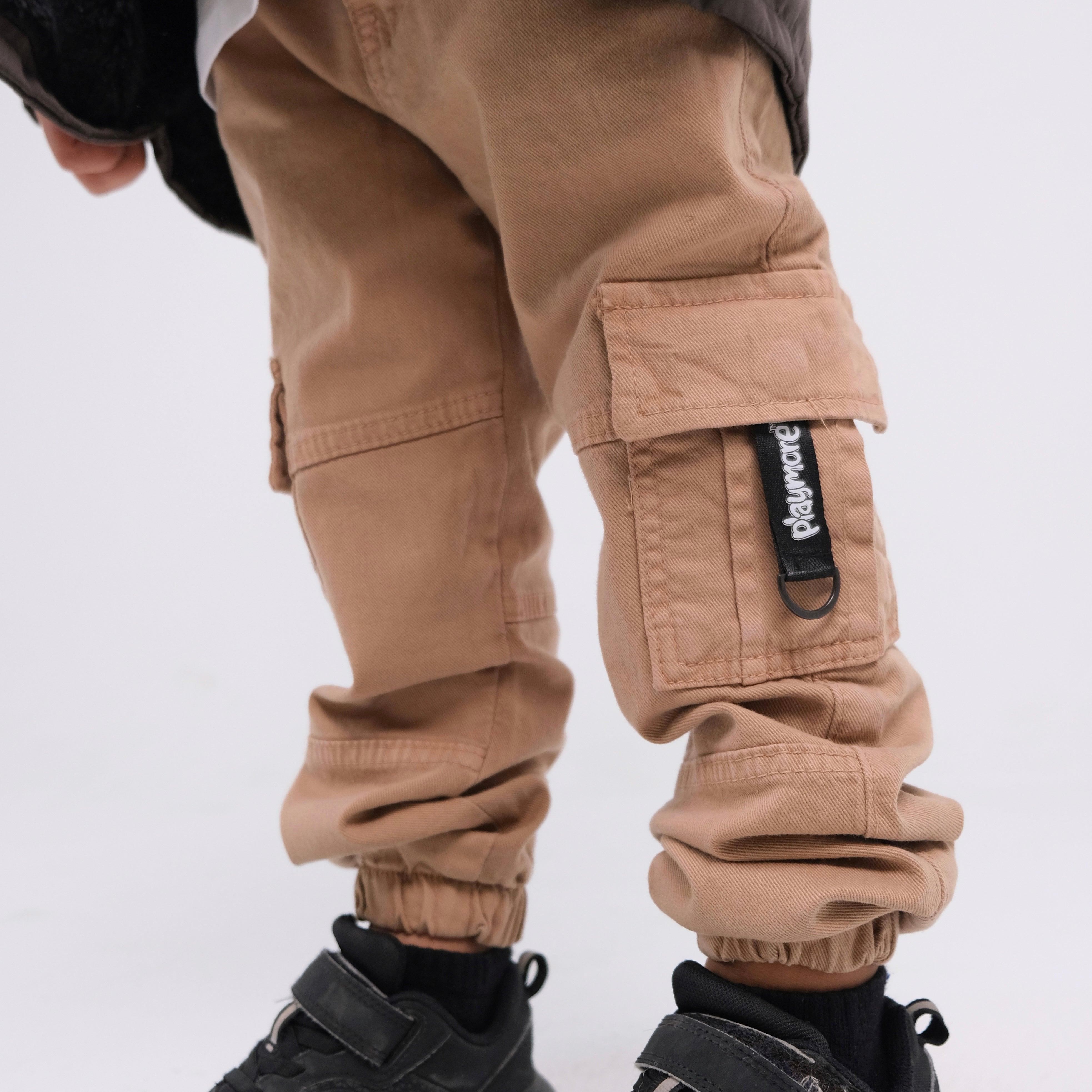 Khaki Cargo Pants - Ourkids - Playmore