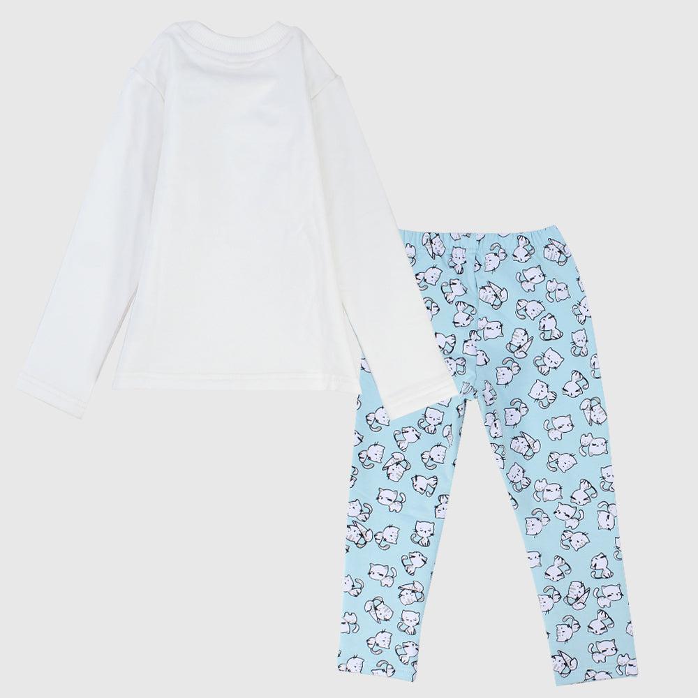 Kitty Cat 2-Piece Fleeced Outfit Set - Ourkids - Quokka