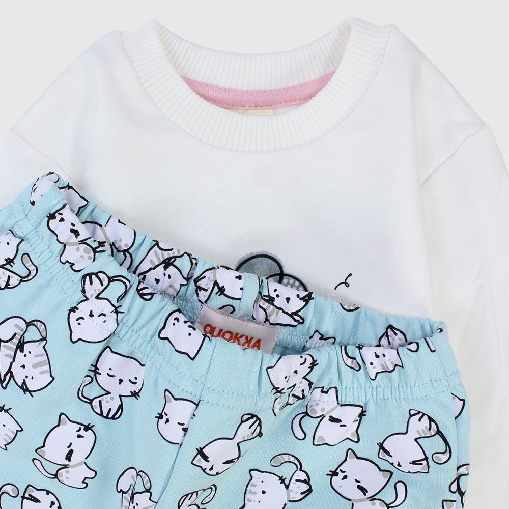 Kitty Cat 2-Piece Fleeced Outfit Set - Ourkids - Quokka