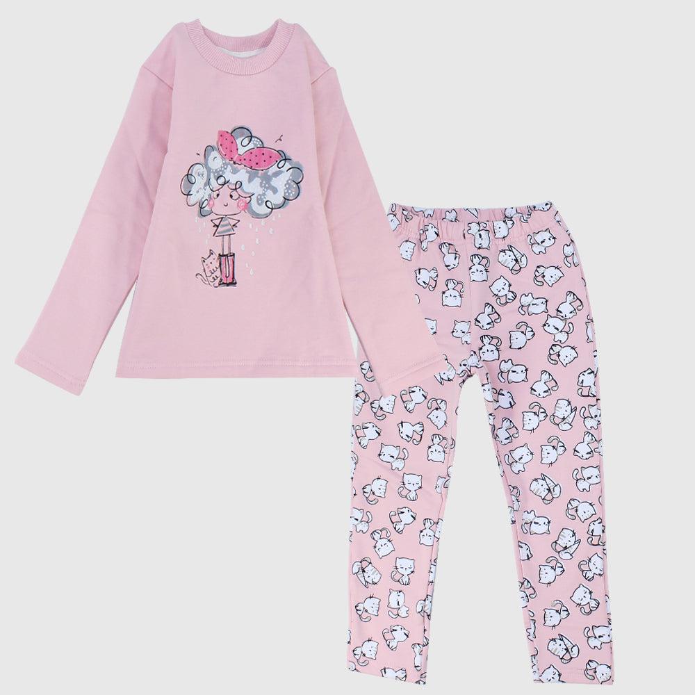 Kitty Cat 2-Piece Fleeced Outfit Set - Ourkids - Quokka