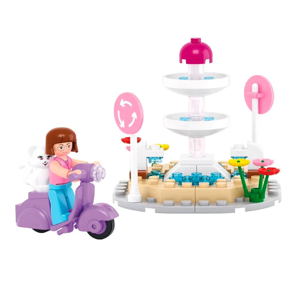 Sluban Girls Dream Fountain Building Blocks Set – 79 Pieces