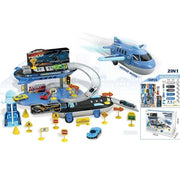 Airplane Morphing Track and Alloy Car Racing Series 2-in-1 Toy Playset – 50 Pcs
