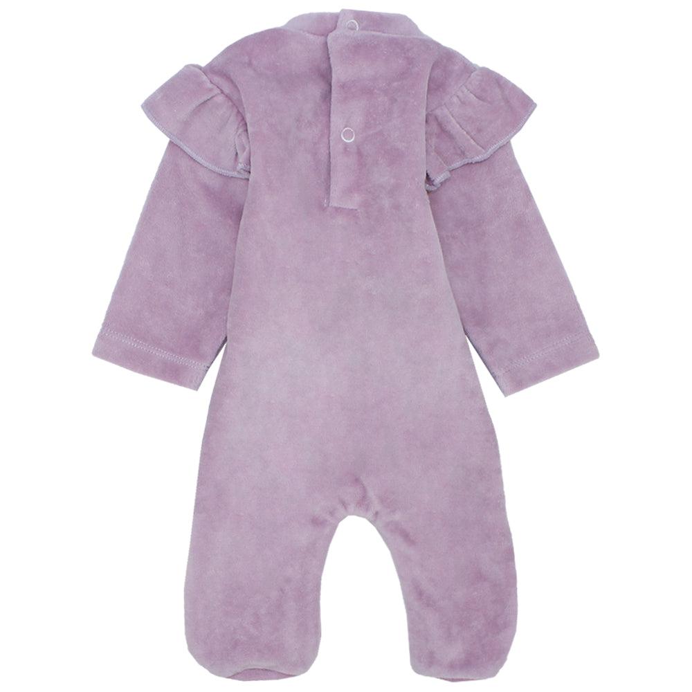 Lavender Velvet Baby Footie - Ourkids - Ourkids