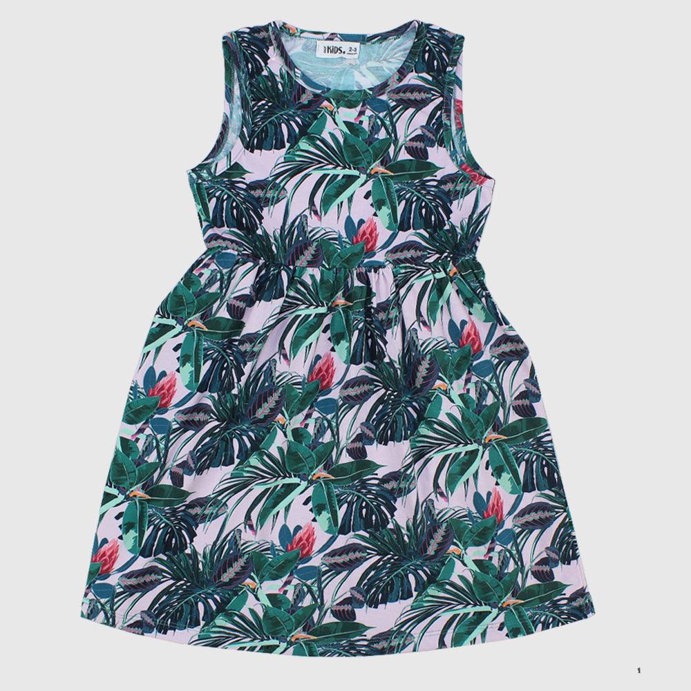 Leafy Sleeveless Dress - Ourkids - Ourkids