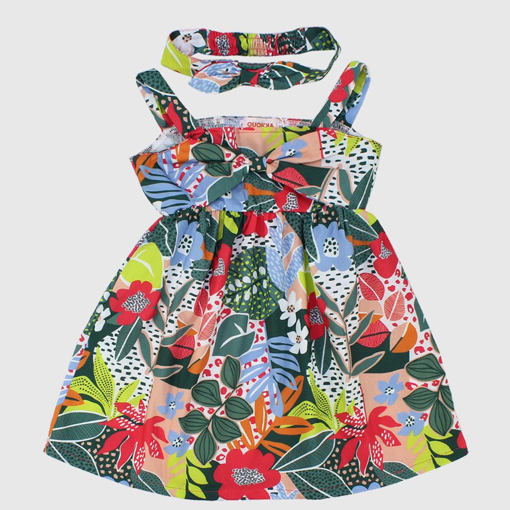 Leafy Sleeveless Dress - Ourkids - Quokka