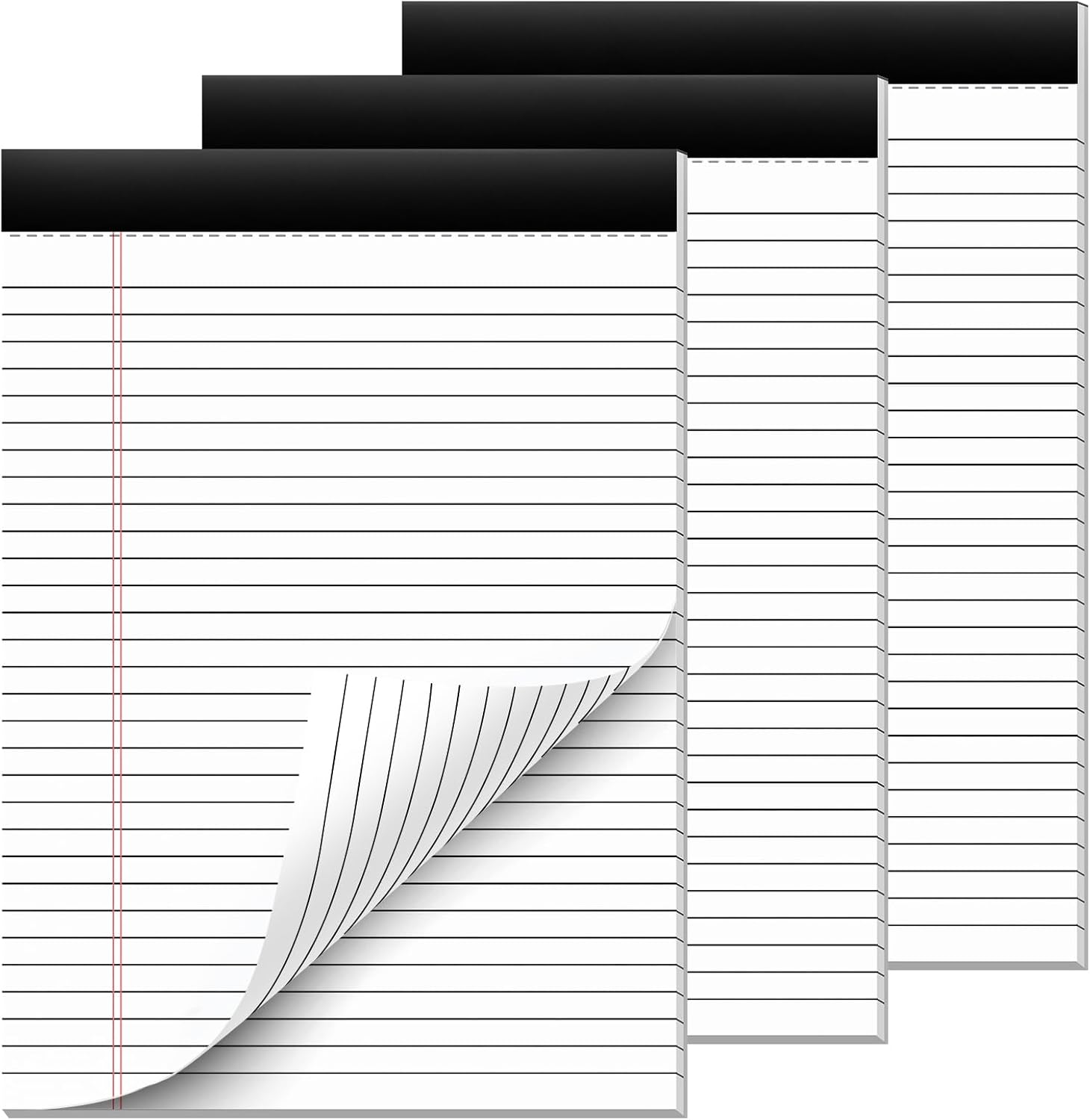 Legal Pads 8.5 x 11 Note Pads 8.5 x 11.75 Inch Notepad 3 Pack of Writing Pads Wide Ruled Lined Paper Pads 21Ib White Paper Note Pads 8.5 x 11 with 30 Sheets Per Legal Pad for School, Office, Home - Ourkids - OKO