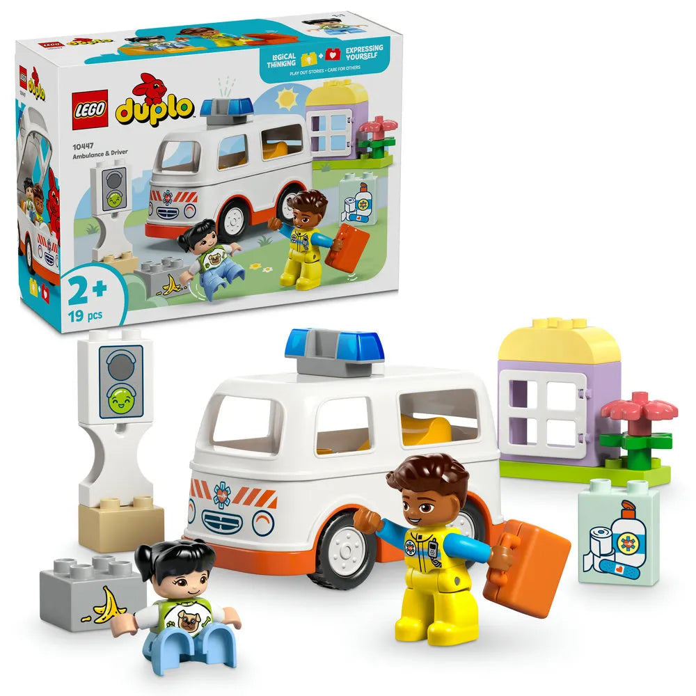 Lego Duplo Ambulance & Driver Building Blocks Set