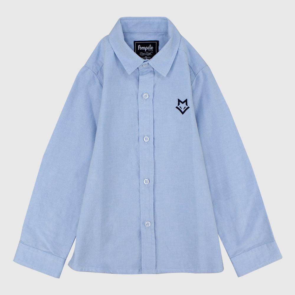 Light Blue Long-Sleeved Shirt - Ourkids - Pompelo