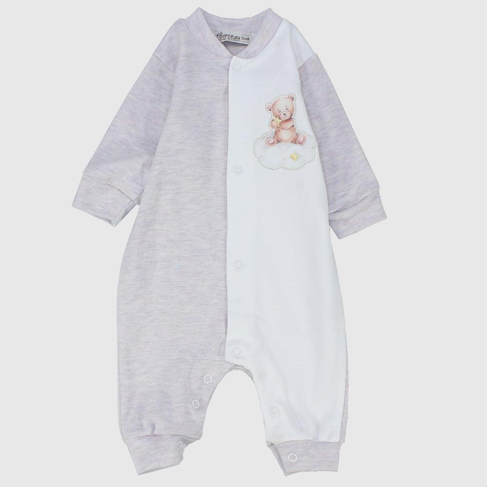 Light Purple Long-Sleeved Baby Footless Onesie - Ourkids - Berceau