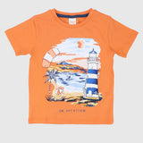 Lighthouse Short-Sleeved T-shirt - Ourkids - Quokka