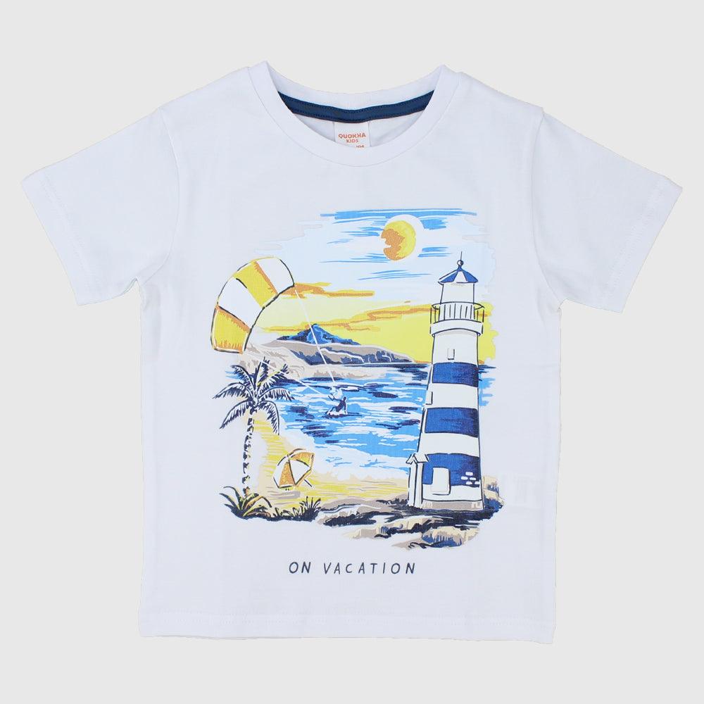 Lighthouse Short-Sleeved T-shirt - Ourkids - Quokka