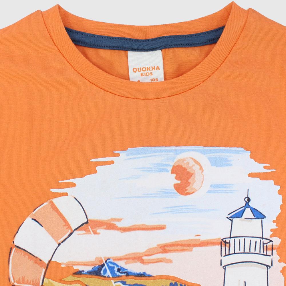 Lighthouse Short-Sleeved T-shirt - Ourkids - Quokka