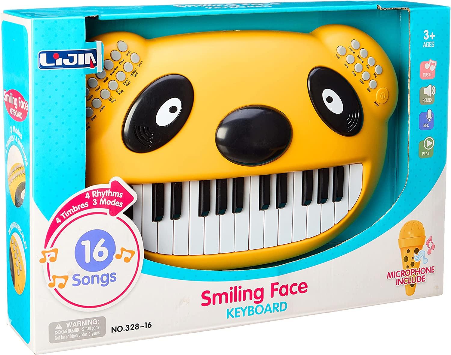 Lija Smiling Face Shaped Keyboard with Microphone - Ourkids - Milano