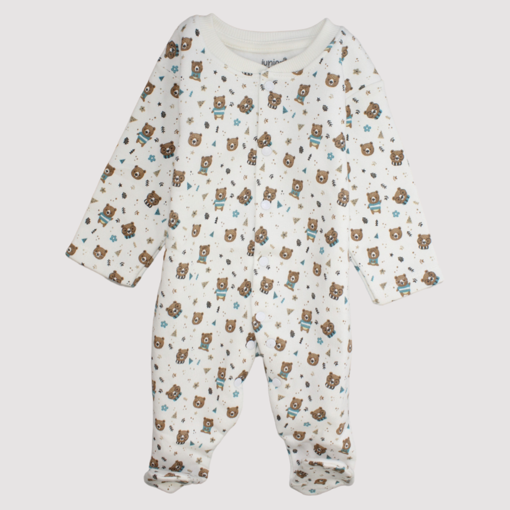 Little Bears Long-Sleeved Baby Footie - Ourkids - Junior