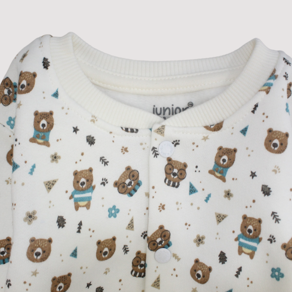 Little Bears Long-Sleeved Baby Footie - Ourkids - Junior