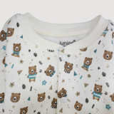 Little Bears Long-Sleeved Baby Footie - Ourkids - Junior