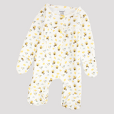 Little Bees Long-Sleeved Baby Footie - Ourkids - Junior