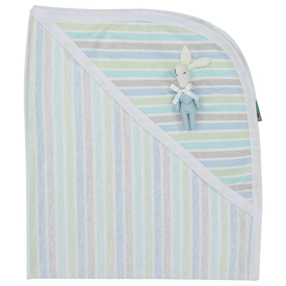 Little Bunny Blue Baby Blanket - Ourkids - Berceau