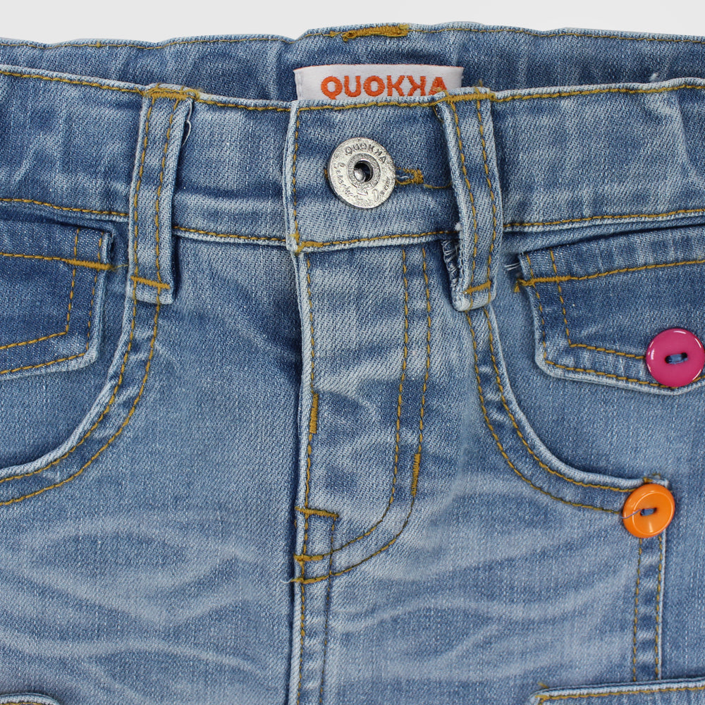 Little Buttons Jean Skirt - Ourkids - Quokka