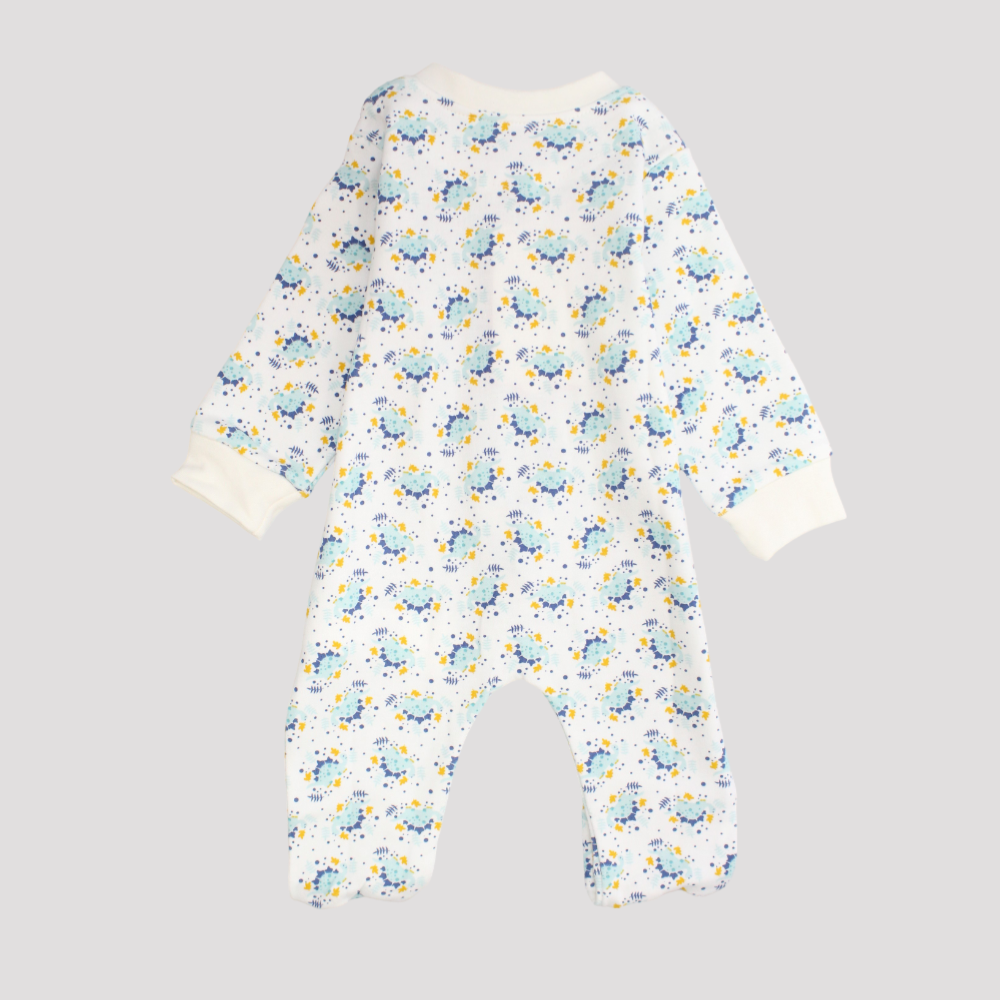 Little Dinos Long-Sleeved Baby Footie - Ourkids - Junior