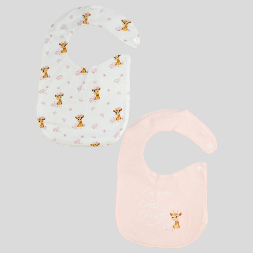 Little Giraffes Bib (Pack Of 2) - Ourkids - Junior