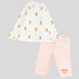 Little Giraffes Long-Sleeved Fleeced Pajama - Ourkids - Junior