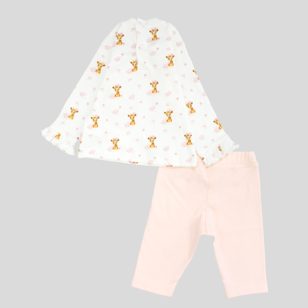 Little Giraffes Long-Sleeved Fleeced Pajama - Ourkids - Junior