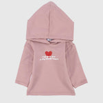 Little Heart Long-Sleeved Hooded T-Shirt - Ourkids - Playmore