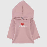 Little Heart Long-Sleeved Hooded T-Shirt - Ourkids - Playmore