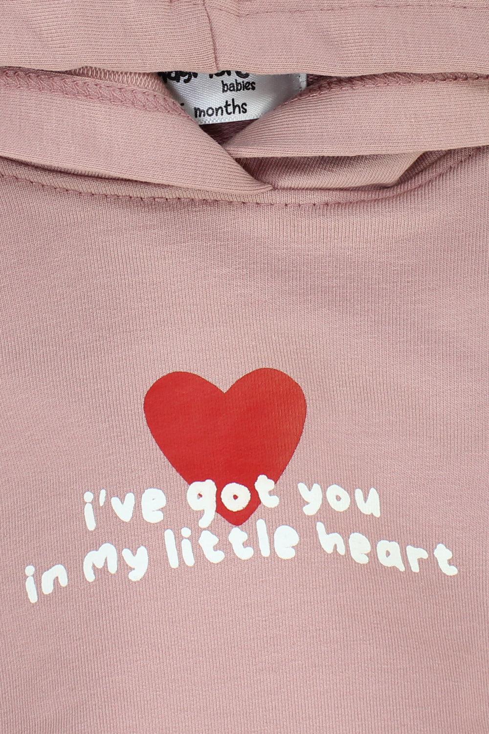 Little Heart Long-Sleeved Hooded T-Shirt - Ourkids - Playmore