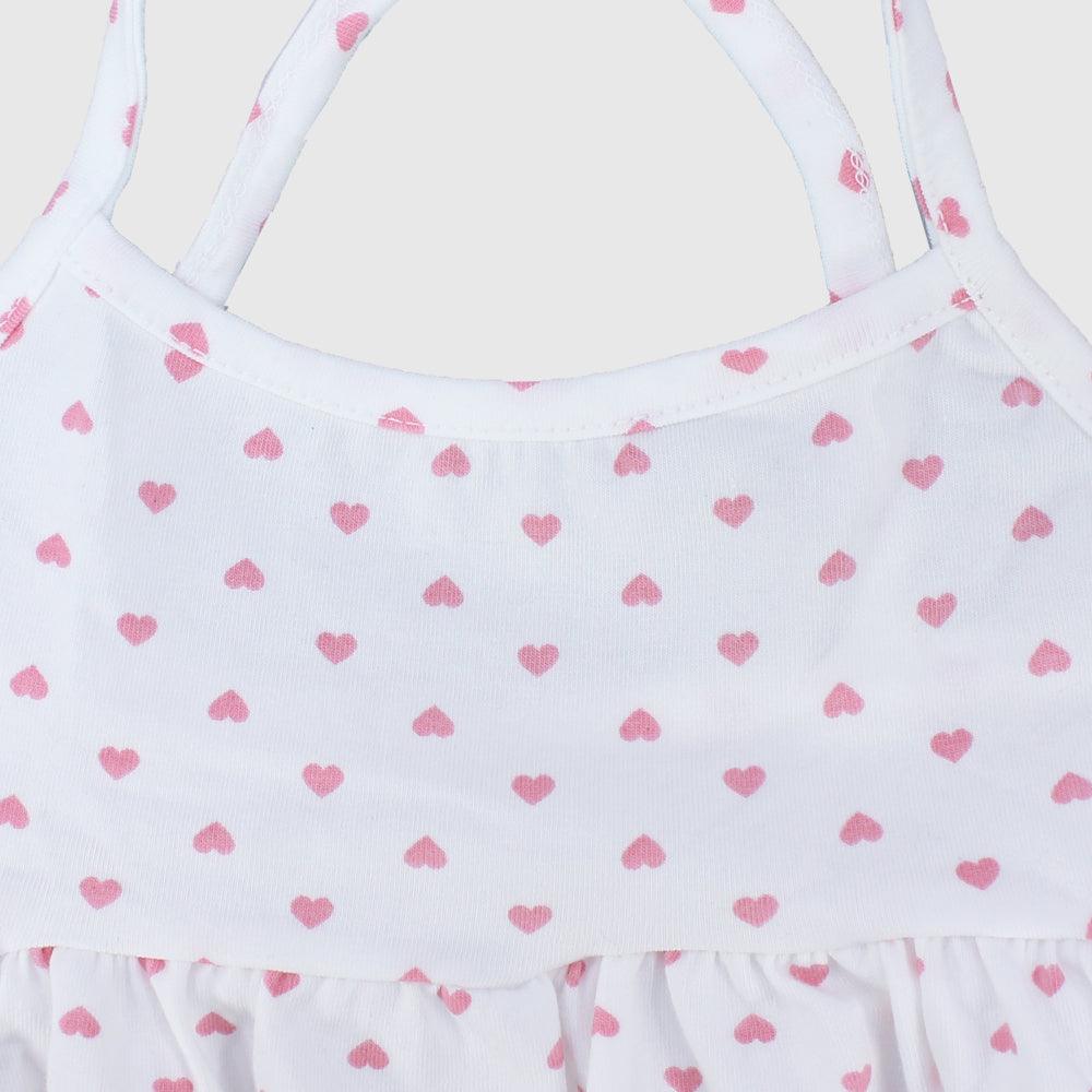 Little Hearts Sleeveless Dress - Ourkids - Rosso