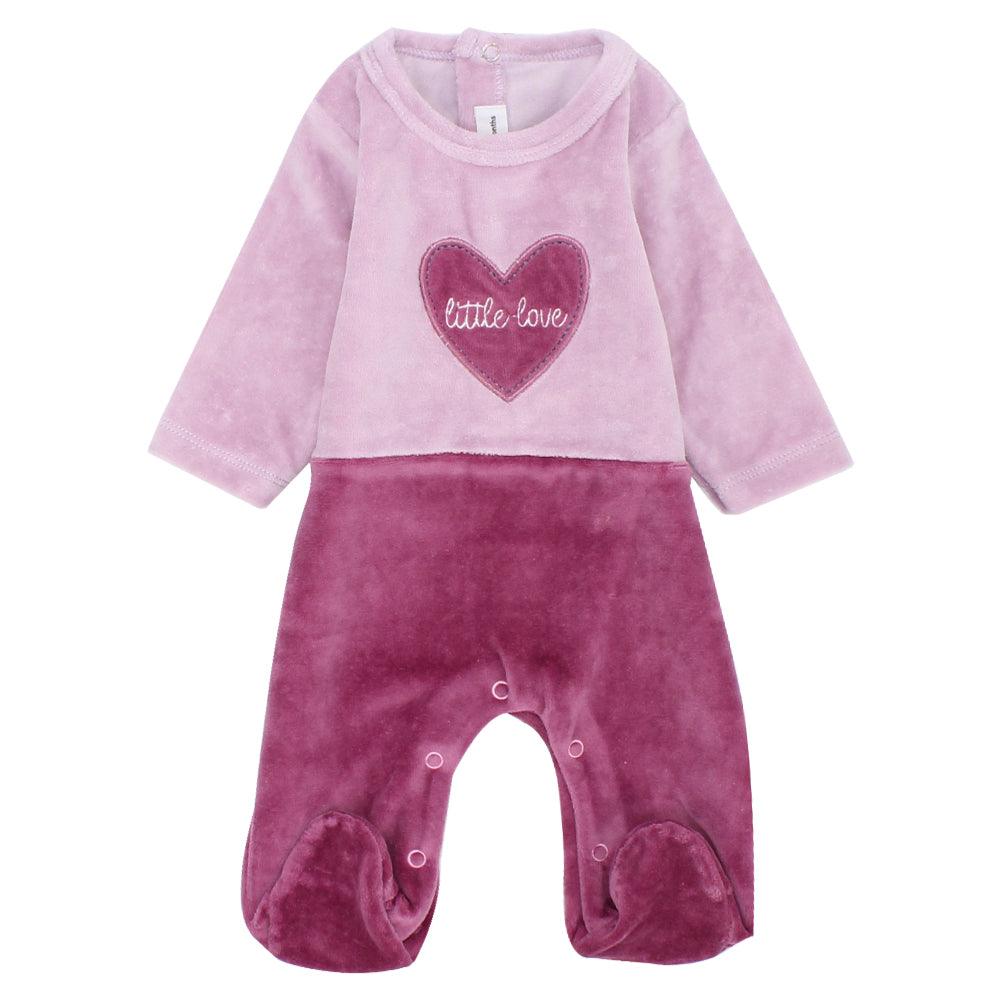 Little Love Velvet Baby Footie - Ourkids - Ourkids