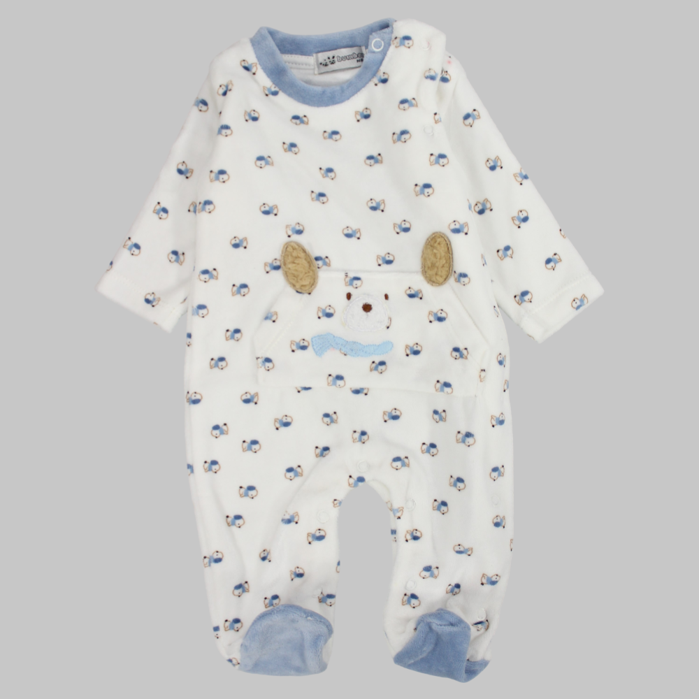 Little Puppies Long-Sleeved Baby Footie - Ourkids - Bumber