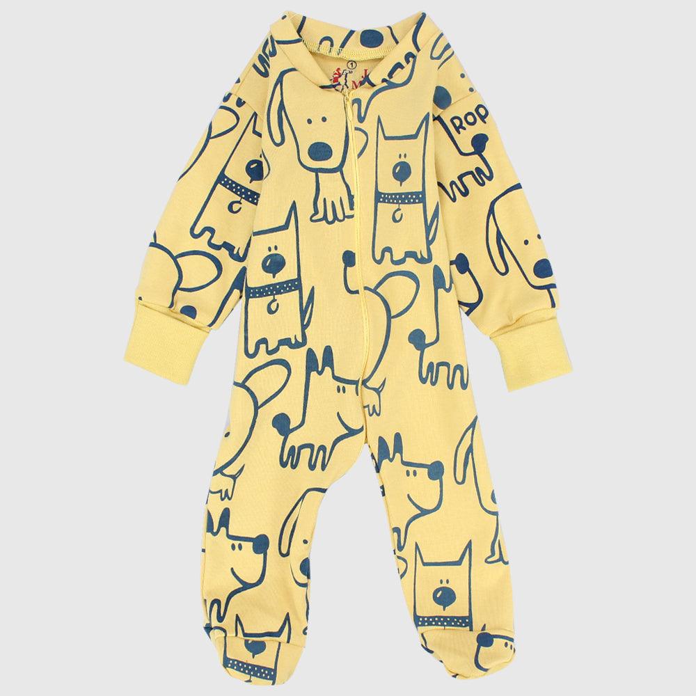 Little Puppies Long-Sleeved Baby Footie - Ourkids - JOKY