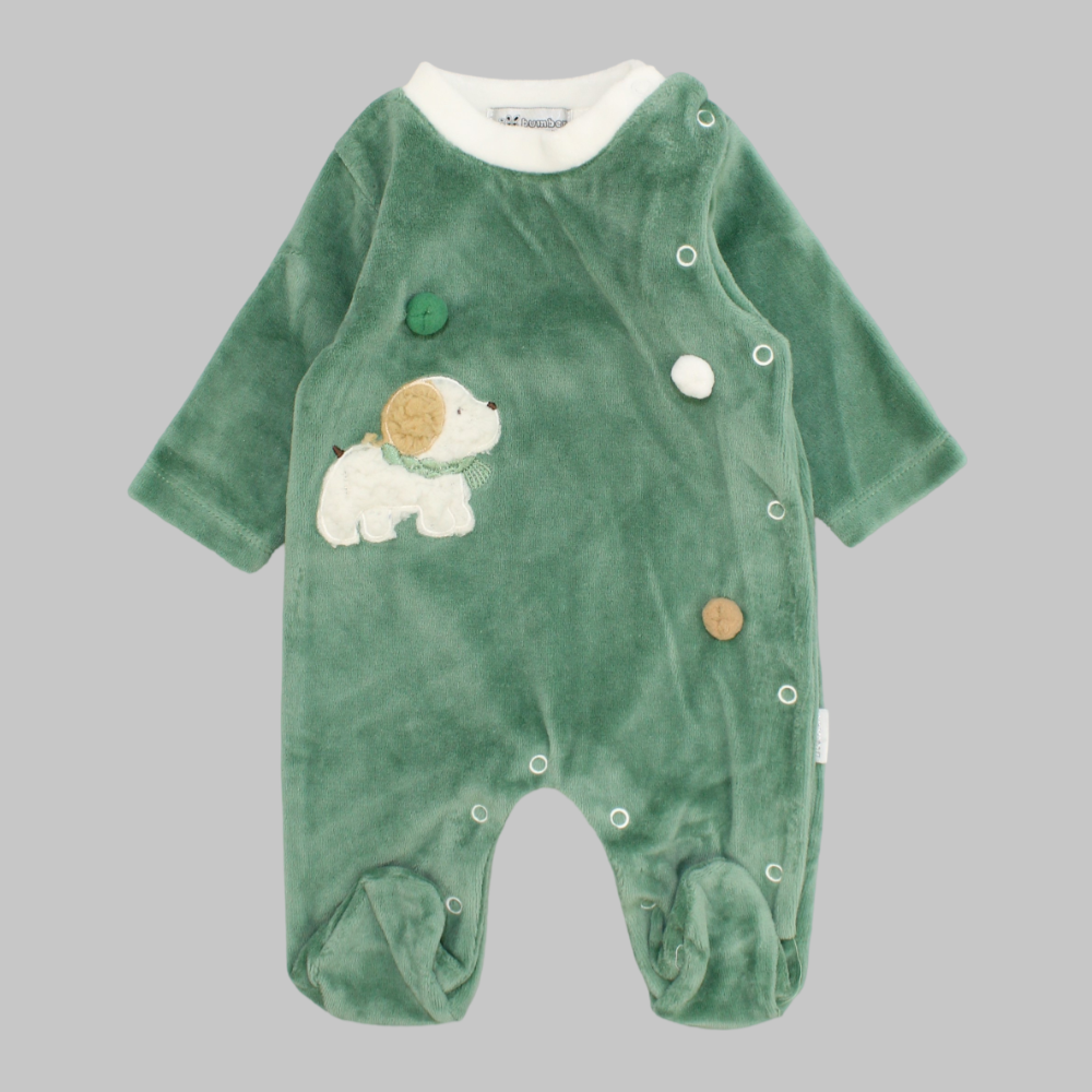 Little Puppy Long-Sleeved Baby Footie - Ourkids - Bumber