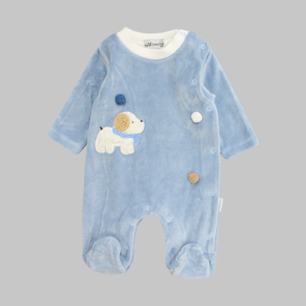 Little Puppy Long-Sleeved Baby Footie - Ourkids - Bumber