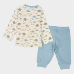 Little Whales Long-Sleeved Fleeced Pajama - Ourkids - Junior