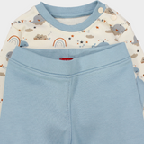 Little Whales Long-Sleeved Fleeced Pajama - Ourkids - Junior