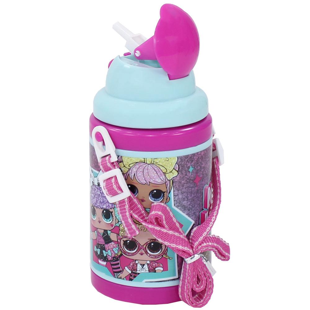 LOL Plastic Water Bottle with Strap 460ML - Ourkids - Rainbow Max