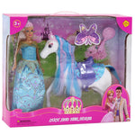 Long Mane Hair Princess Lucy with Horse Doll Mannequin - Ourkids - Defa