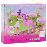 Long Mane Hair Princess Lucy with Horse Doll Mannequin - Ourkids - Defa