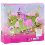 Long Mane Hair Princess Lucy with Horse Doll Mannequin - Ourkids - Defa