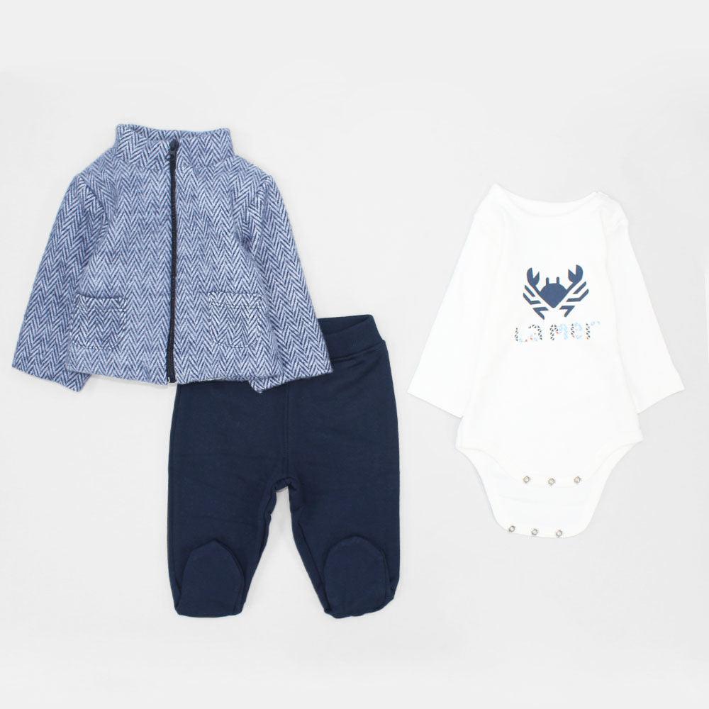 Long-Sleeved 3-Piece Pajama - Ourkids - Junior