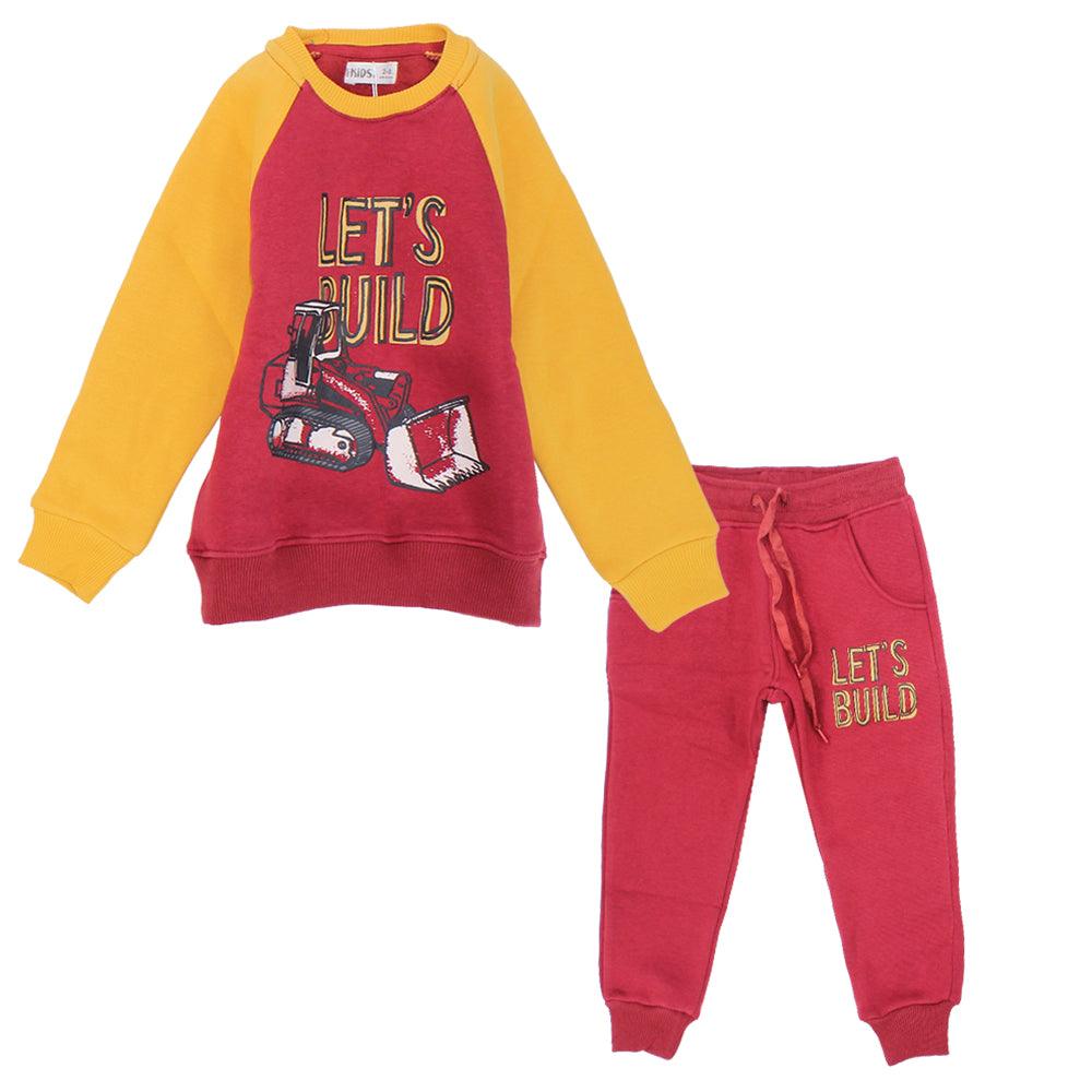 Long-Sleeved Builders Fleeced Pajama - Ourkids - Ourkids