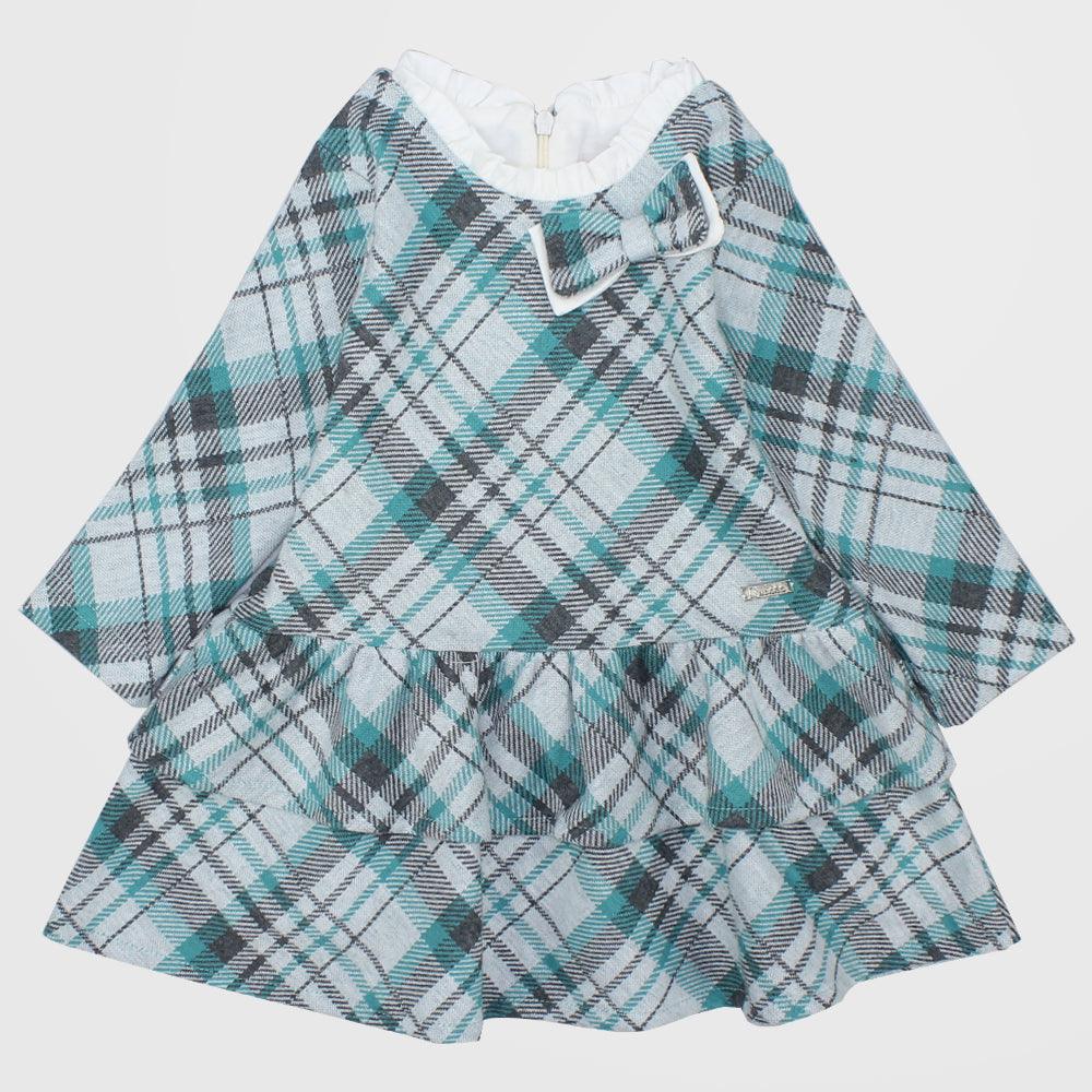 Long-Sleeved Checkered Dress - Ourkids - Quokka