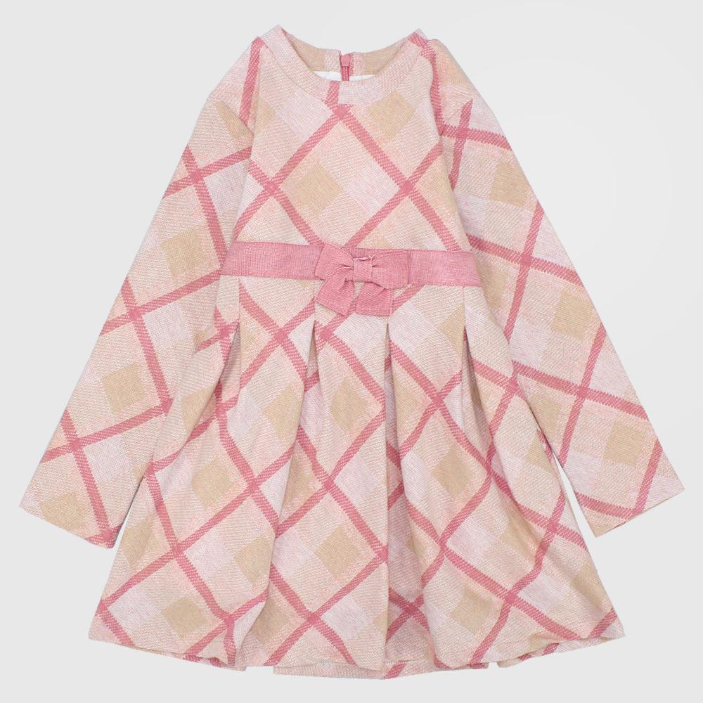 Long-Sleeved Checkered Dress - Ourkids - Quokka