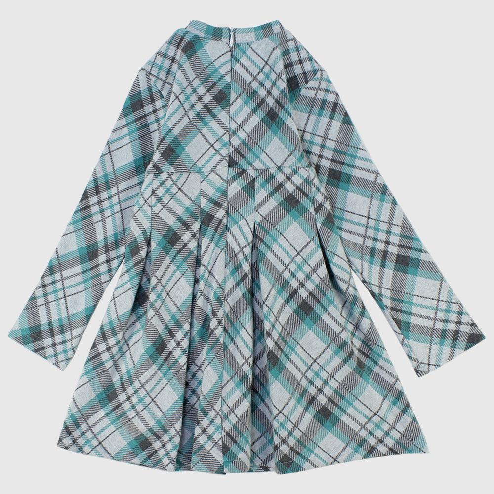 Long-Sleeved Checkered Dress - Ourkids - Quokka