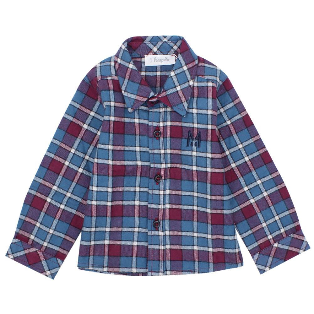 Long-Sleeved Checkered Shirt - Ourkids - Pompelo